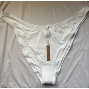NWT Skims Recycled Swim Cheeky Tanga Bottom Sw-tan-0783 Size 4X White